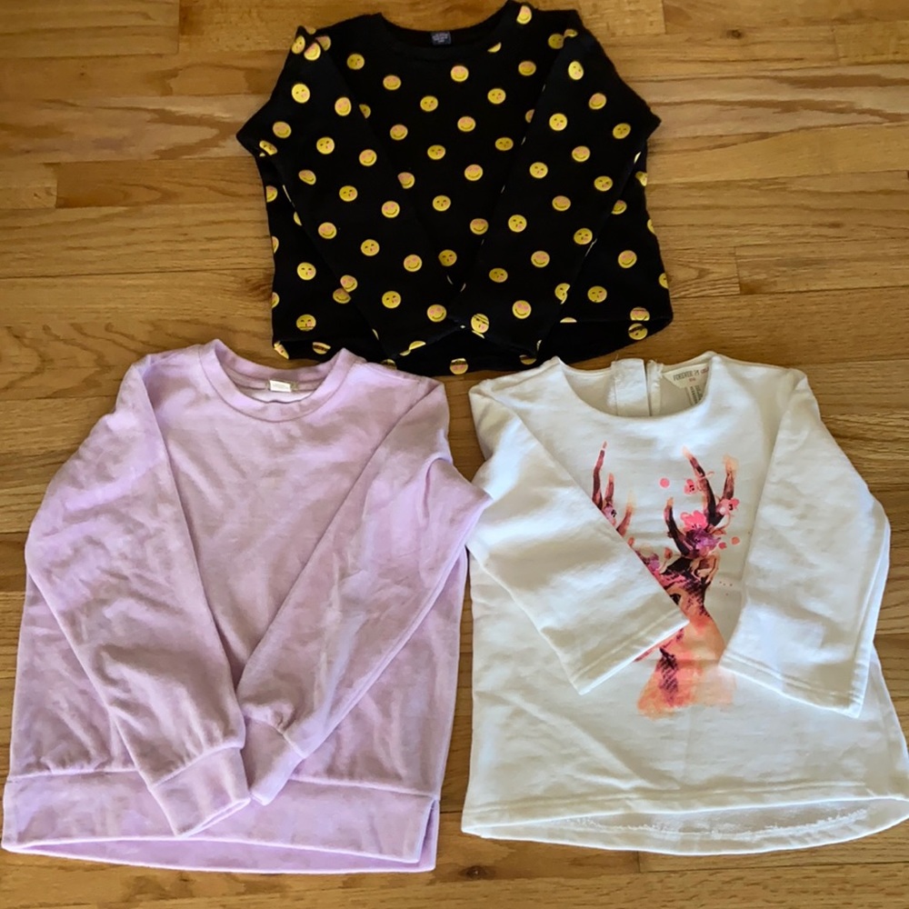 Lot of 3 Forever 21 girls sweater top